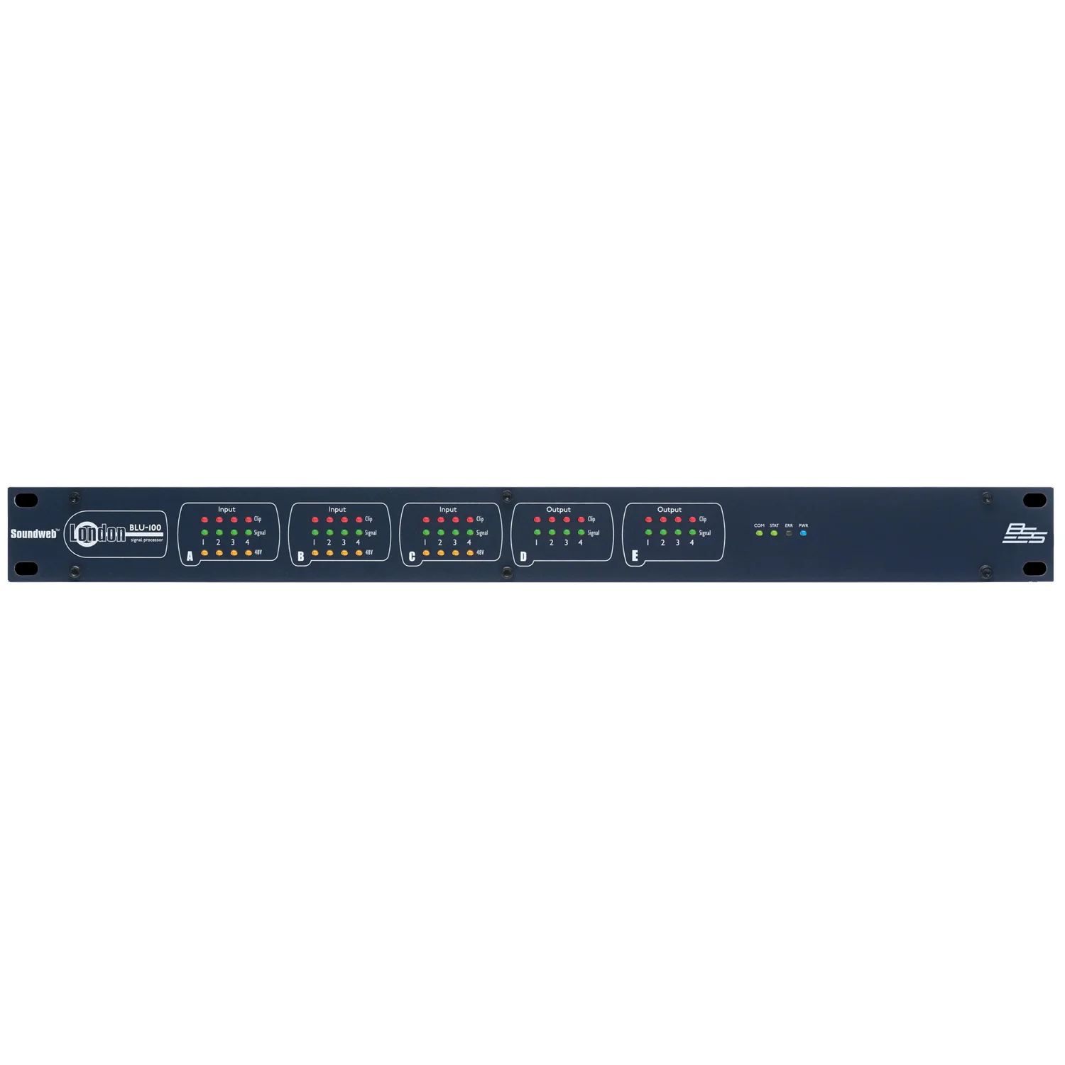 BSSBLU100M BLU100M 12 analog mic/line input, 8 analog output, networked signal processor w/ BLU link