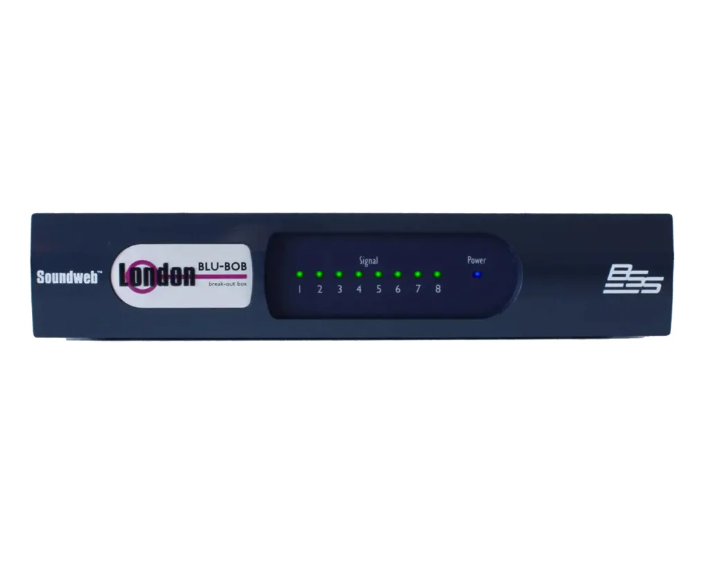 BSSBLU-BOB1-M BLU-BOB1-M 8-channel analog break-out box w/ BLU link (half rack)